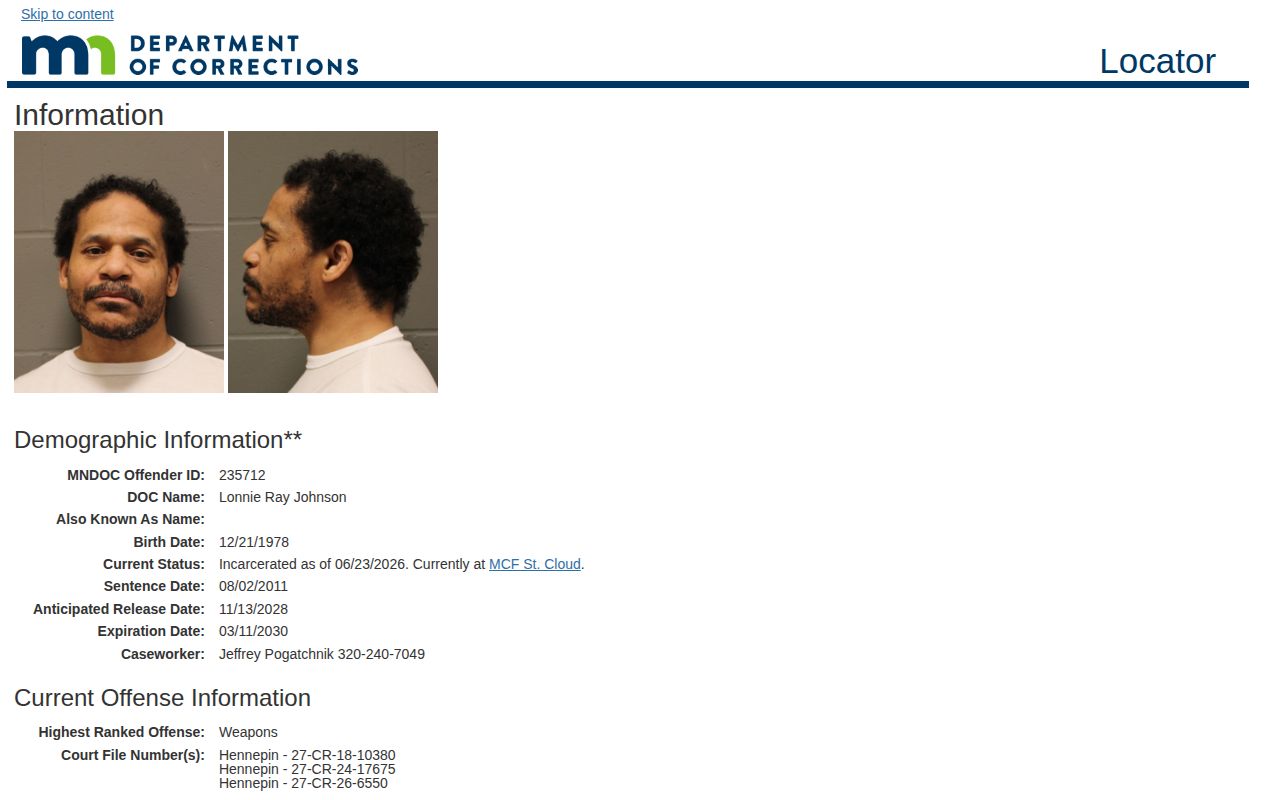 Aitkin County projected release date shown as Anticipated Release Date in MNDOC